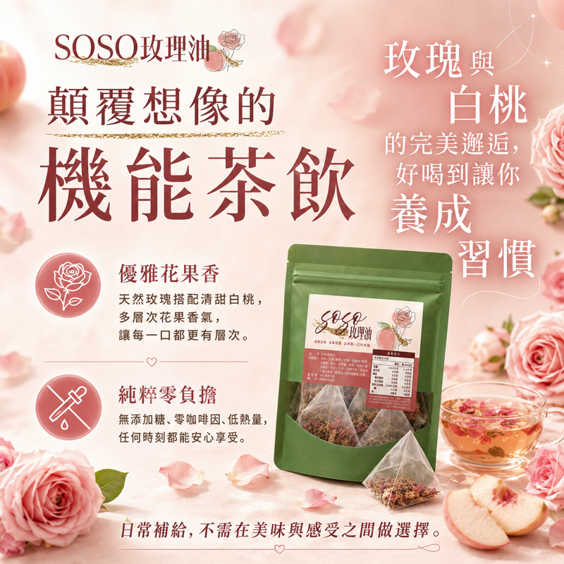 SOSO玫理油 花茶3.5G*10入/包:圖片 5